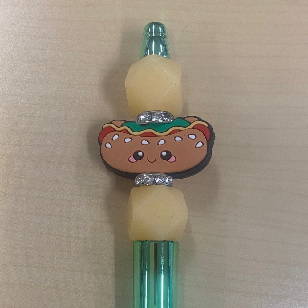 🍭Cute hot dog 🌭 on a beadable pen